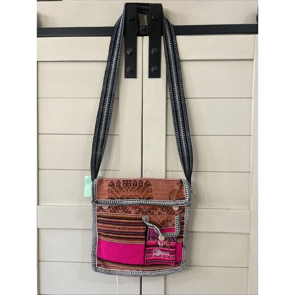 Unbranded Handbags - Bohemian Hippie Handcrafted Artisan Crossbody Bag Ethnic Tribal Multicolored